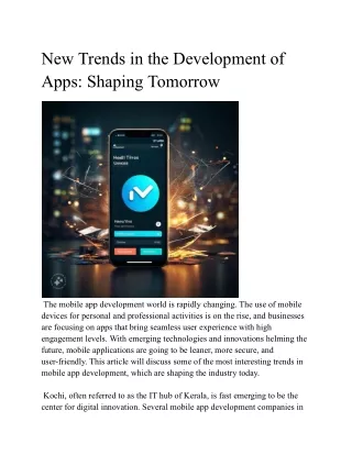 new trends in the development of apps shaping