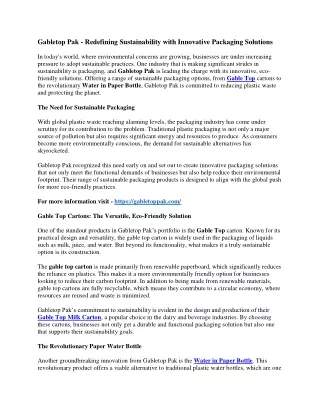 gabletop pak redefining sustainability with
