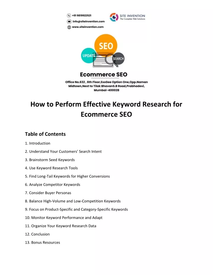 how to perform effective keyword research