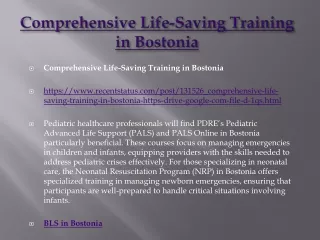 comprehensive life saving training in bostonia