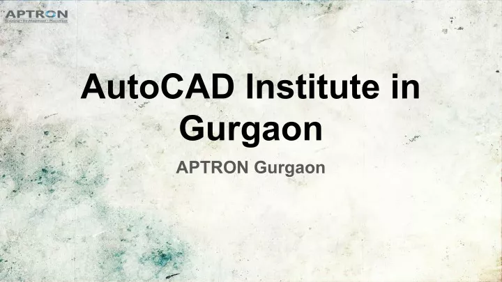 autocad institute in gurgaon