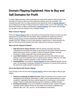 Domain Flipping Explained: How to Buy and Sell Domains for Profit