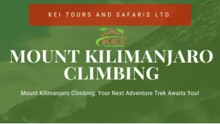 Expert-Led Mount Kilimanjaro Climbing Treks | Kei Tours