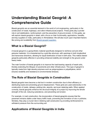 understanding biaxial geogrid a comprehensive