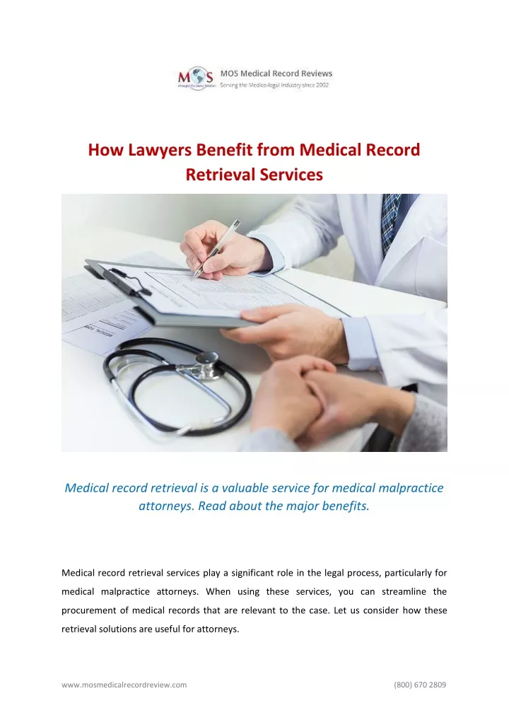 how lawyers benefit from medical record retrieval