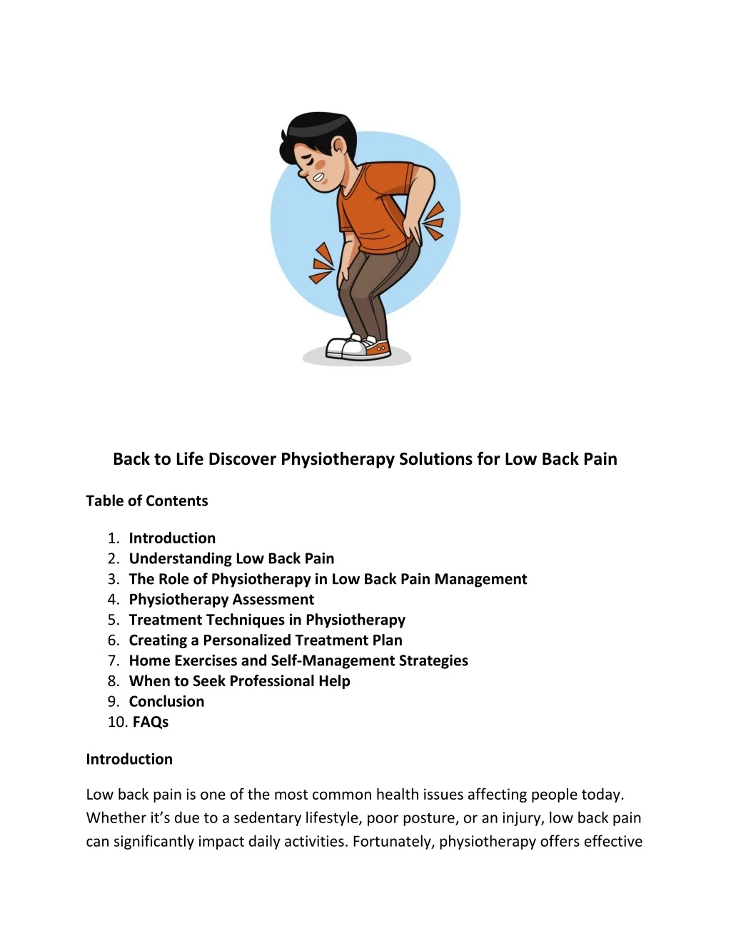 PPT - Back to Life Discover Physiotherapy Solutions for Low Back Pain ...