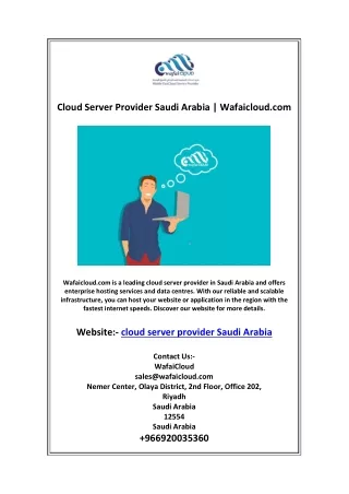 cloud server provider Saudi Arabia