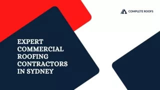 Expert Commercial Roofing Contractors in Sydney