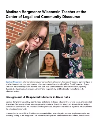 Madison Bergmann_ Wisconsin Teacher at the Center of Legal and Community Discourse