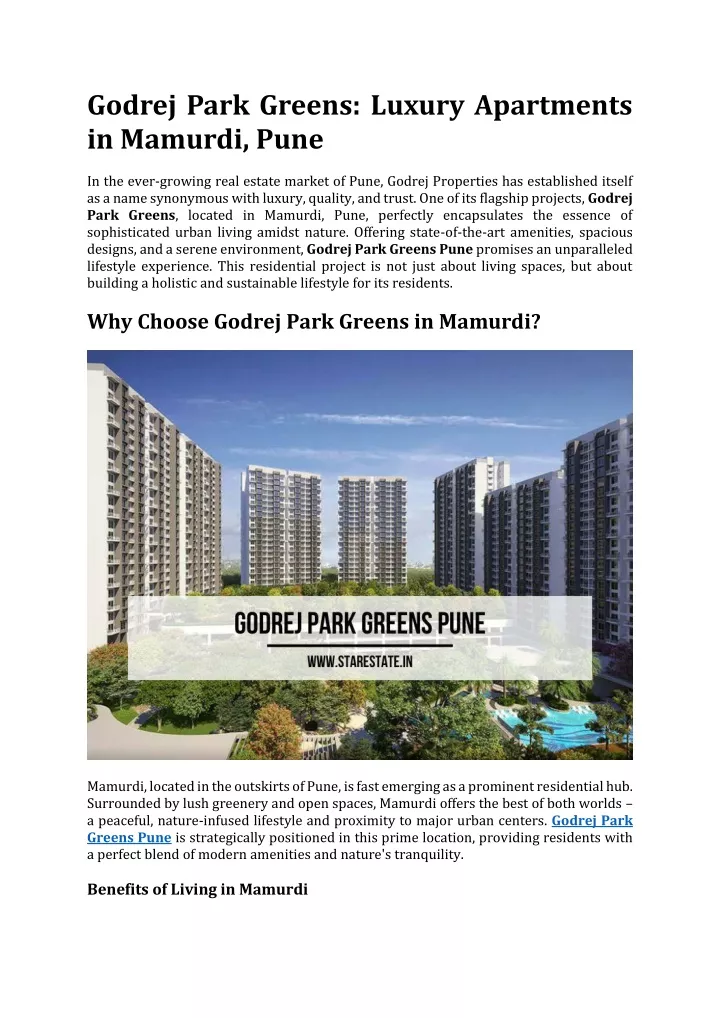 godrej park greens luxury apartments in mamurdi