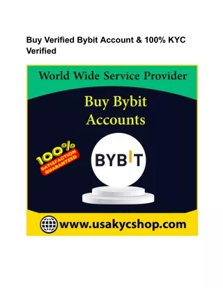 Buy Verified Bybit Account & 100% KYC Verified