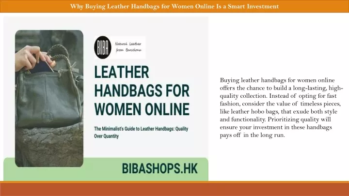 why buying leather handbags for women online