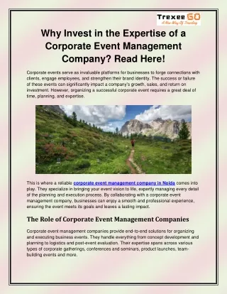Corporate event management company in Noida