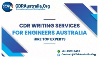 CDR Writing Services for Engineers Australia - Hire Top Experts