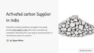 Activated carbon Supplier in India