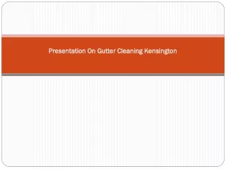 Presentation On Gutter Cleaning Kensington