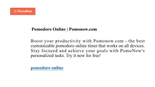 Pomodoro Online  Pomonow.com33