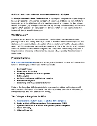 What is an MBA? Comprehensive Guide to Understanding the Degree