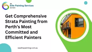 get comprehensive strata painting from perth