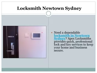Locksmith Newtown Sydney