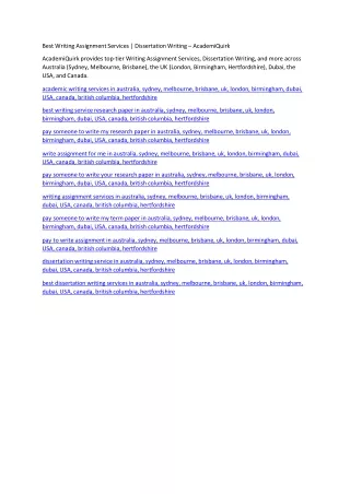 best writing assignment services dissertation