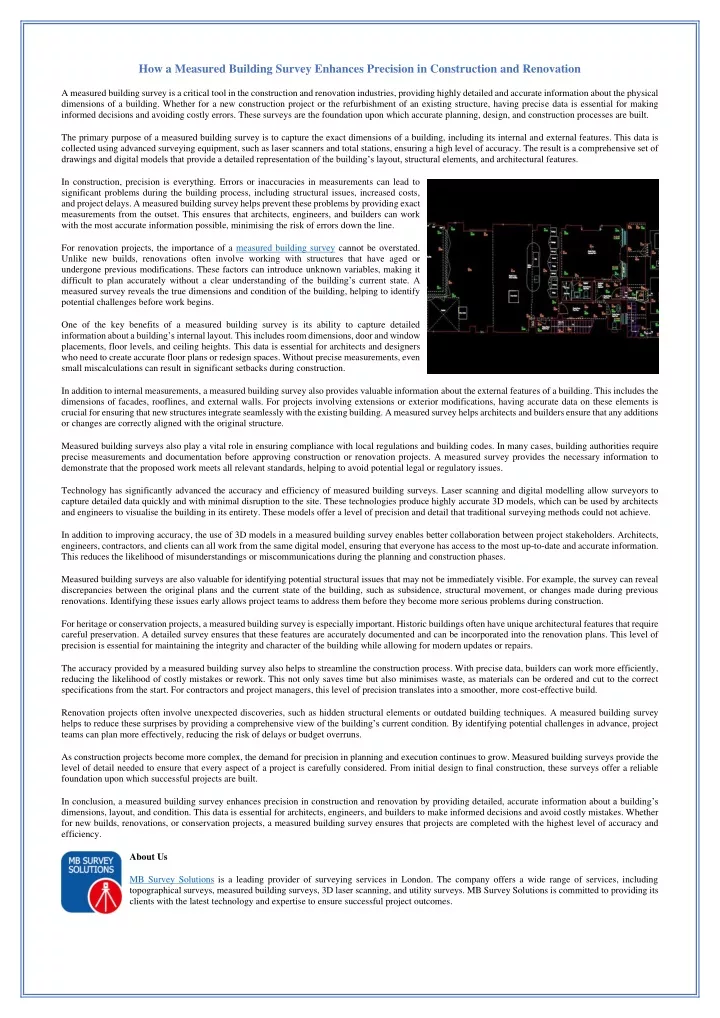 how a measured building survey enhances precision