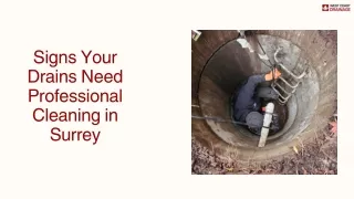 Signs Your Drains Need Professional Cleaning in Surrey