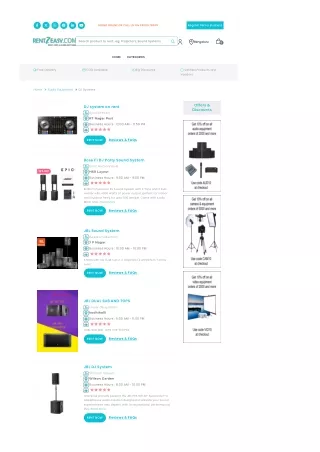 Dj Speakers Rental Near Bengaluru, Karnataka - Free Delivery