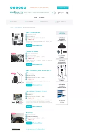 Pa Systems Rental In Bengaluru, Karnataka - ₹0 Cost Delivery