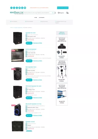 Speakers For Rent In Bengaluru With Mic  No Cost Delivery