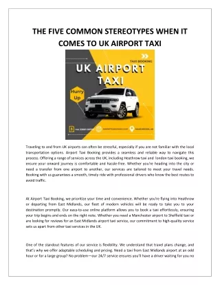 7 Important Life Lessons Heathrow Taxi Taught Us