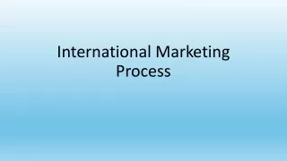 international marketing process