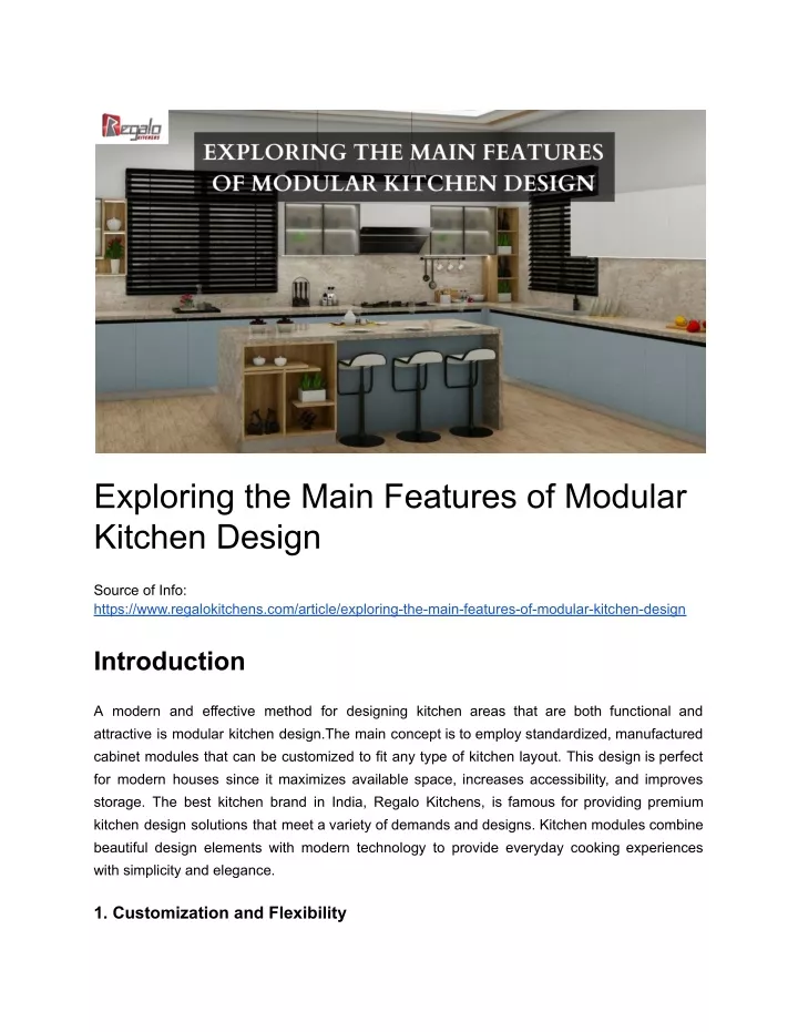 exploring the main features of modular kitchen