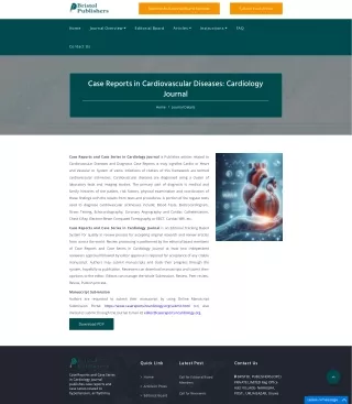 Case Reports in Cardiovascular Diseases Cardiology Journal