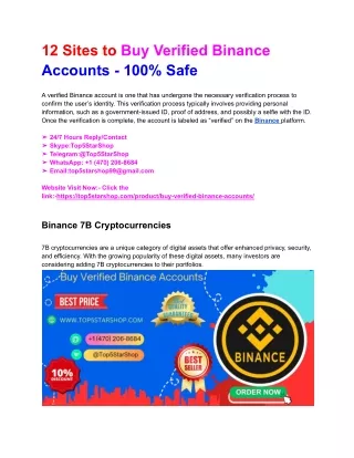 Buy Verified Binance Accounts in united state