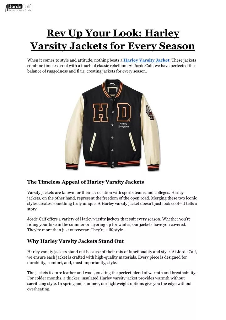 rev up your look harley varsity jackets for every