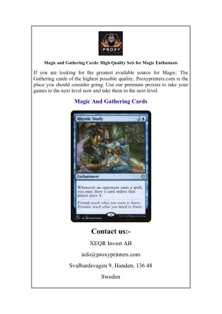 magic and gathering cards high quality sets
