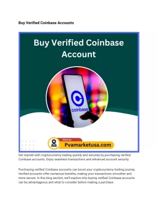 Buy Verified Coinbase Accounts in 2024