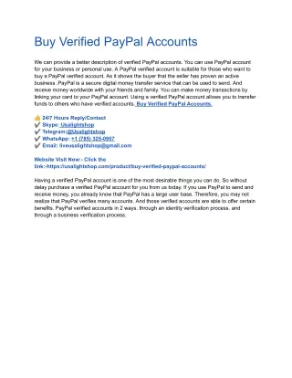 Buy Verified PayPal Accounts