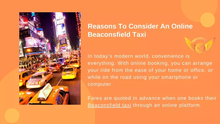 reasons to consider an online beaconsfield taxi