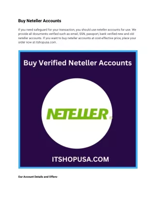 buy neteller accounts