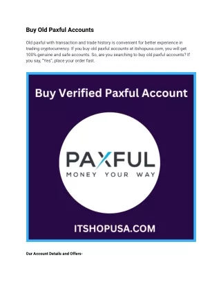100% satisfaction guaranteed Buy Verified Paxful Account