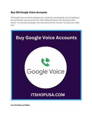 100% customer satisfaction guaranteed Buy Google Voice Accounts