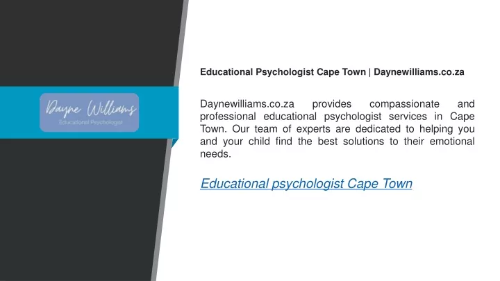 educational psychologist cape town daynewilliams