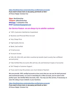 Top 5 Sites to Buy Verified Wise Accounts