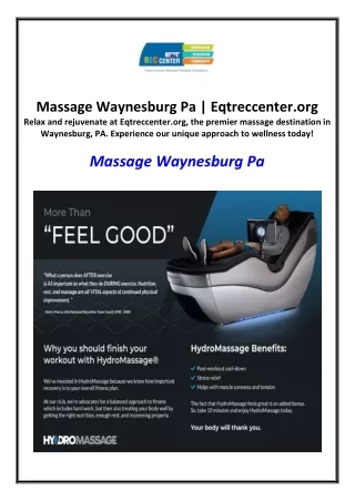 Massage Waynesburg Pa | Eqtreccenter.org