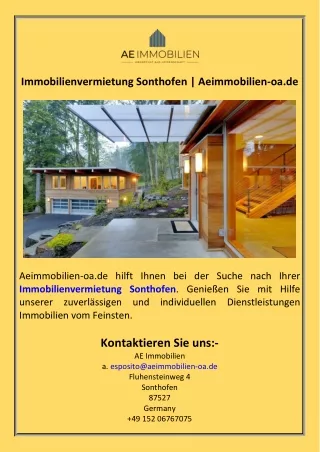 Immobilienvermietung Sonthofen  Aeimmobilien-oa.de