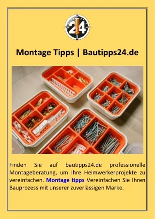 Montage Tipps  Bautipps24.de