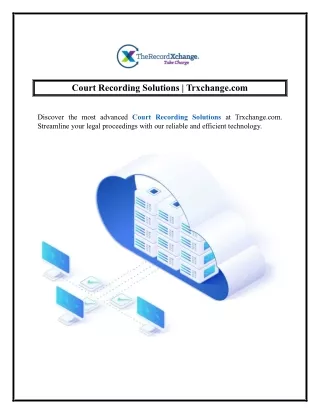 court recording solutions trxchange com