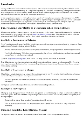 “Understanding Your Rights as a Customer When Hiring Movers”